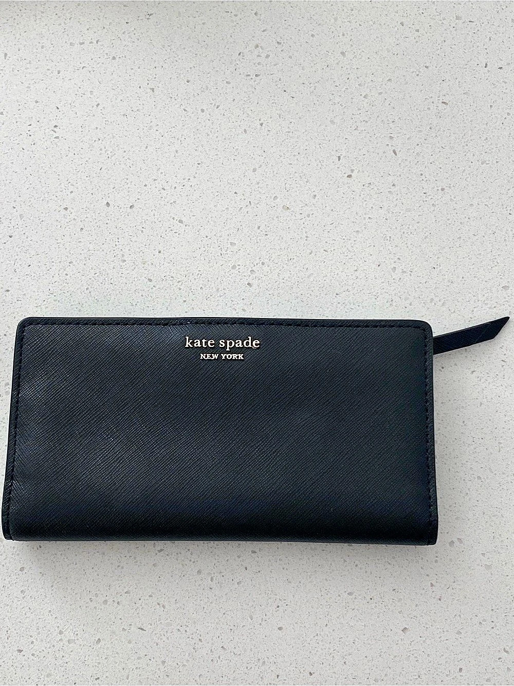 kate spade Black Zip Around Wallet Like New
